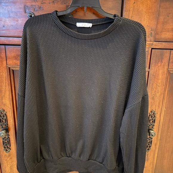 Shop Talulah Sweaters - Shop Talulah Black Ribbed Pullover